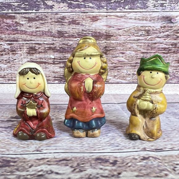 Lemax Christmas Nativity 10 Piece Set Enchanted Forest Porcelain w/Stand & Base - Picture 10 of 16